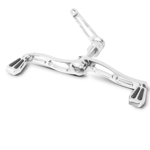 Attitude Inc FORWARD CONTROLS CHROME SMOOTH 2' EXTENDED FOR HARLEY 2000 & UP SOFT TAIL