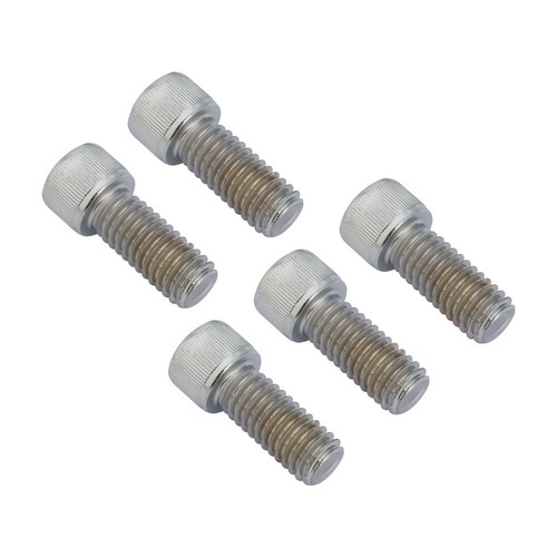 Attitude Inc Drive Pulley Bolt Kit, Chrome, 5 piece Suit Harley, 7/16-14 , 25mm , Kit