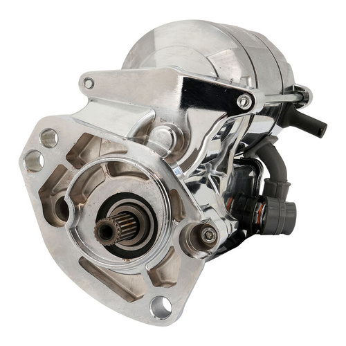 Attitude Inc Starter Motor Powertorque, suit Harley ,Big Twin 1989 TO 2006 , 1.4Kw, Side Post Chrome,  Each