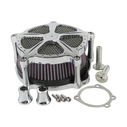 Attitude Inc Air Filter Assembly ,Billet Aluminium, Chrome, Carby & EFI, For Harley Sportster ,Kit