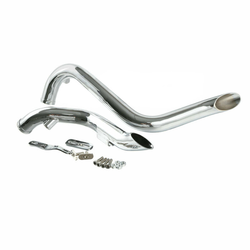 Attitude Inc Exhaust Headers Chrome Drag Pipes 1 3/4 inc , suit Harley Touring , Sportster, Dyna, Softail